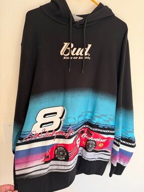 Budweiser Black Blue Racing Graphic Hoodie - Men